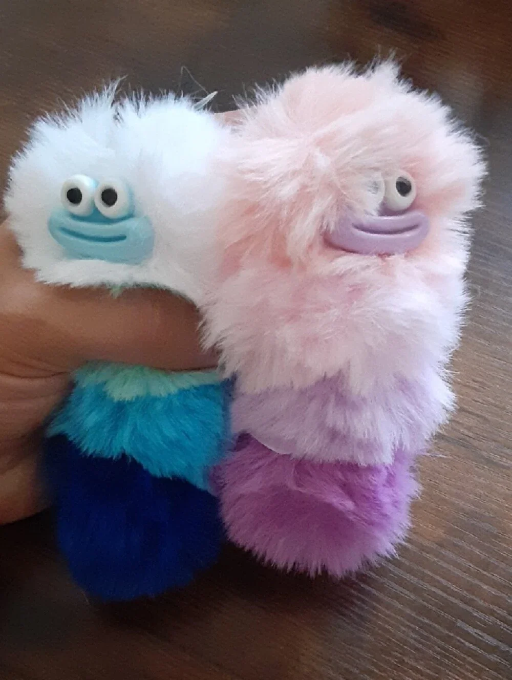 Plush Fidget Caterpillar Keychain Bag Charm